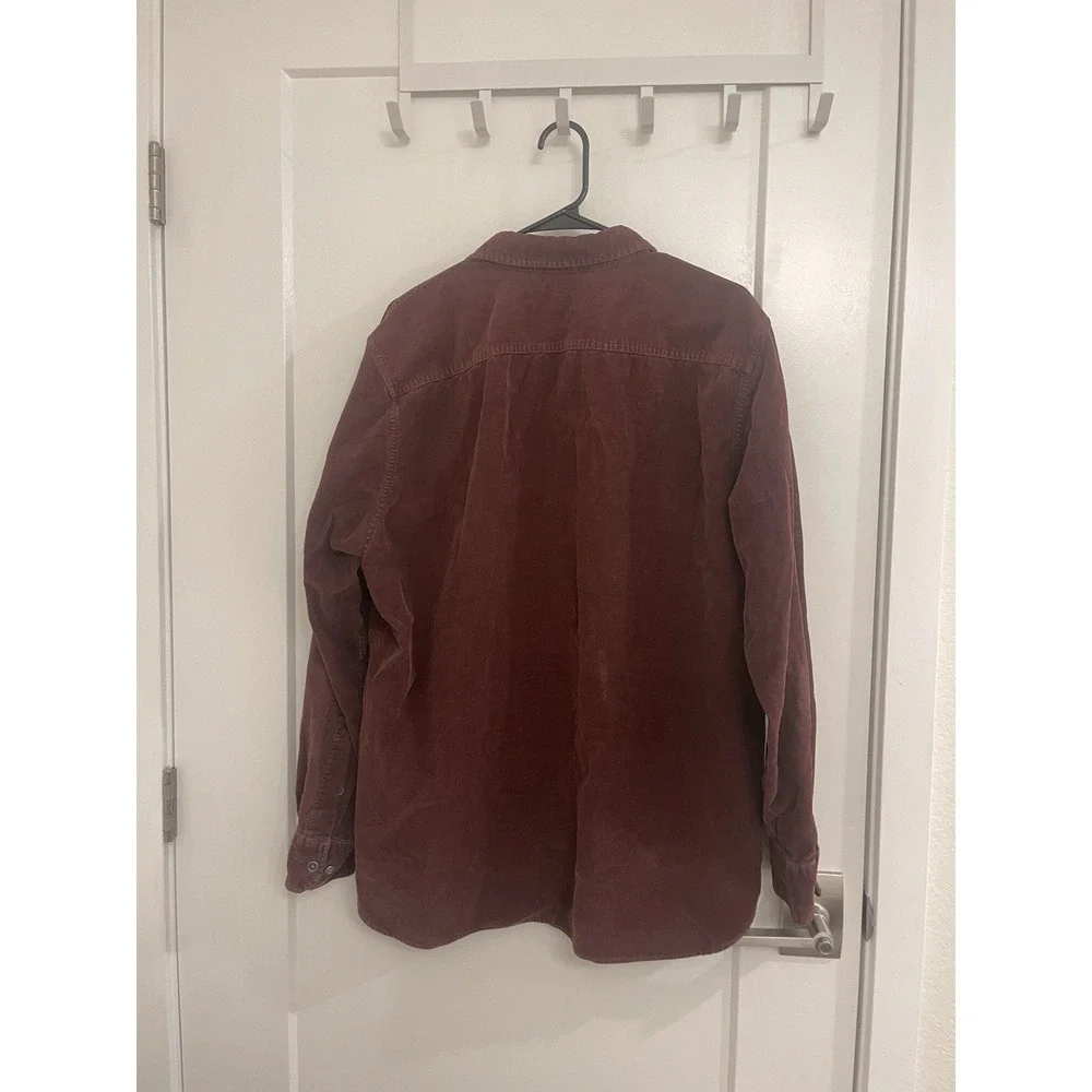 Banana‎ Republic Men's Corduroy Burgundy Button Up Christmas Holiday Preppy